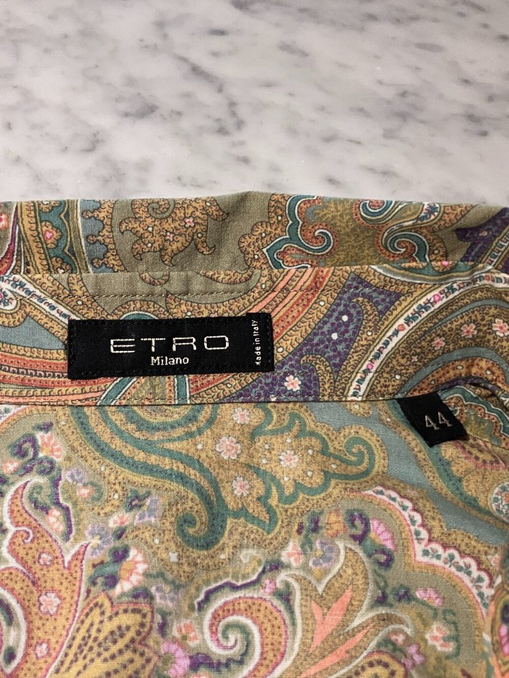 ETRO Vintage Paisley Long Sleeve Button Down Shirt Size 44 (EU) 11 (US)